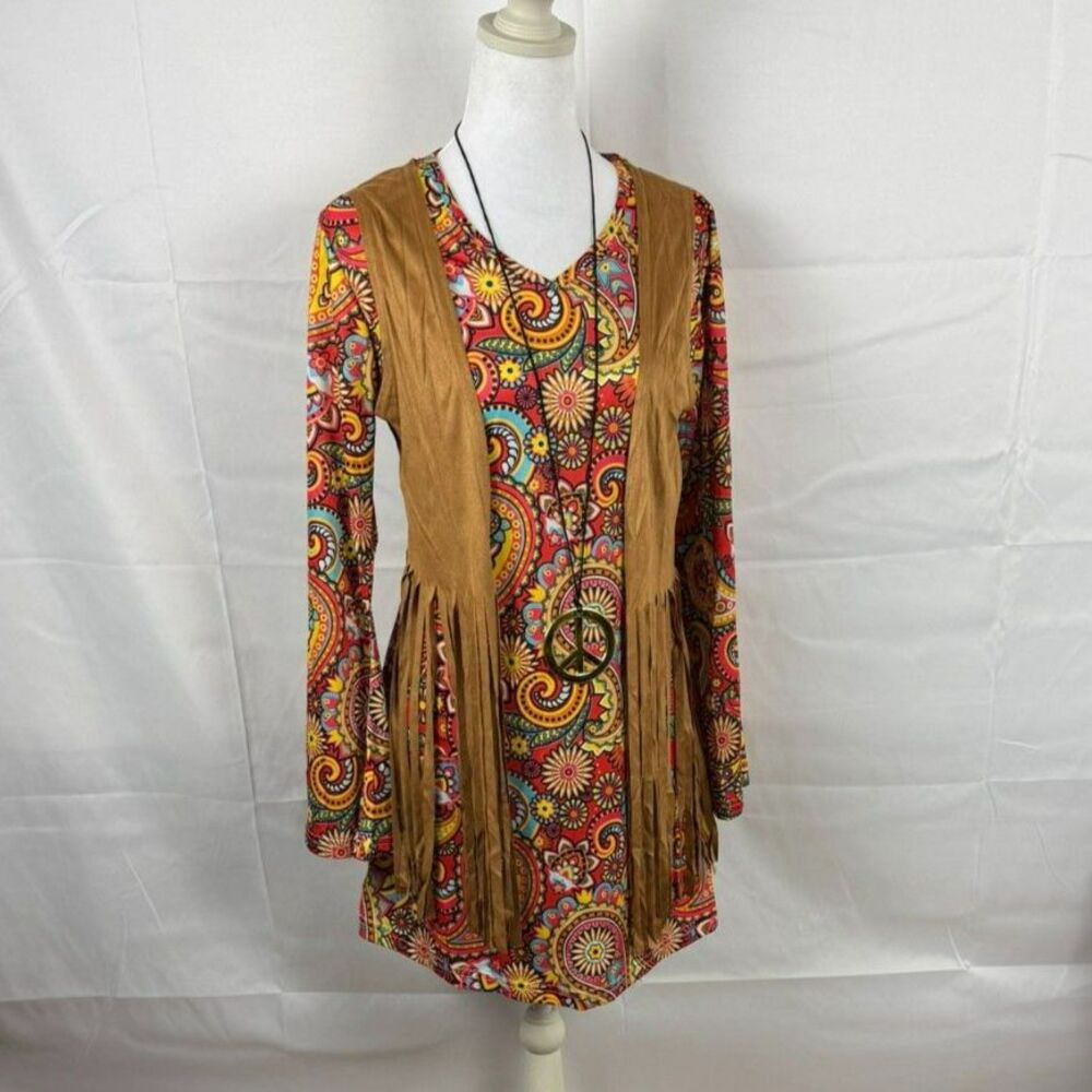 5 Piece 70s Hippie Disco Costume - M - NWT